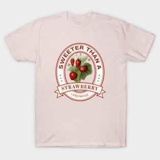 Sweeter Than A Strawberry Cute Gardener Funny T-Shirt